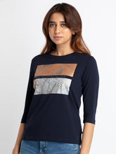 Womens Printed Round Neck T-shirt